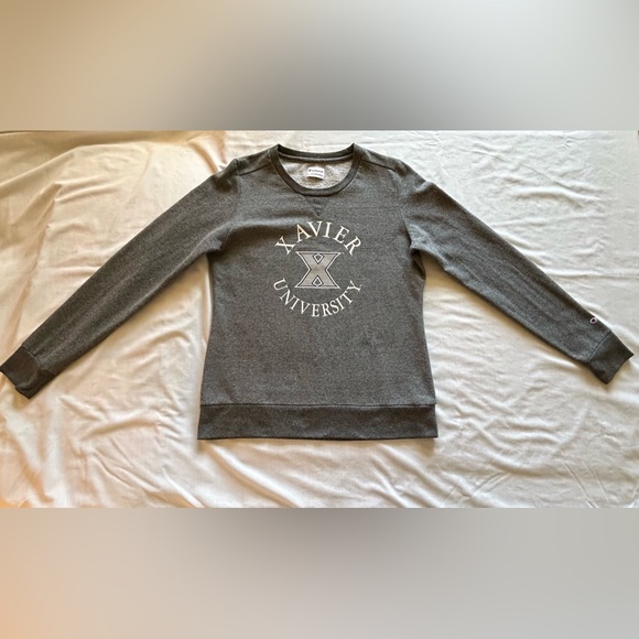 Champion Gray Xavier University Musketeers “Xavier” &  “X” Sweat Shirt Size L - Picture 5 of 8